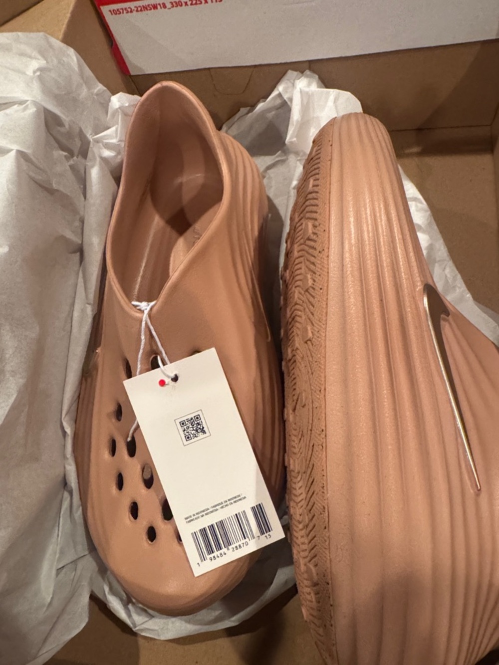Nike Women's Slip-On Clog Mules in Blush/Tan